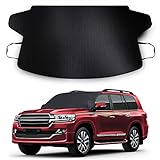 Car Windshield Snow Cover, Upgraded 600D Oxford Fabric Windshield Frost Cover, 75×47 Inch Wind and...