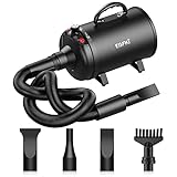 EGFKI Dog-Hair-Dryer, 5.2HP/ 3800W High Velocity Pet Blow Dryer with Heater for Grooming, Speed...