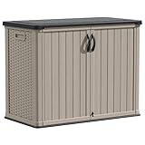 Devoko Outdoor Storage Cabinet 26 Cu Ft with Lockable Doors, Horizontal Storage Shed Waterproof...