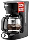 Mueller 12-Cup Drip Coffee Maker - Borosilicate Carafe, Auto-Off, Reusable Filter, Anti-Drip,...