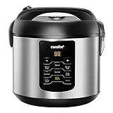 COMFEE' Rice Cooker, 6-in-1 Stainless Steel Multi Cooker, Slow Cooker, Steamer, Saute, and Warmer, 2...