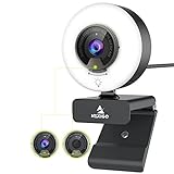 NexiGo N960E 1080P 60FPS Webcam with Light, Software Included, Fast AutoFocus, Built-in Privacy...