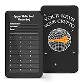 Paper Cryptocurrency Seed Phrase Wallet Card 25pc –Crypto Cold Storage - Safest Most Secure...