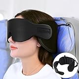 SARISUN Travel Pillows for Airplanes, 360° Support Headrest Pillow with Eye Mask for Sleeping Long...
