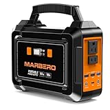 MARBERO Portable Power Station 200W Peak Solar Generator 167Wh Camping Battery Power Supply with...