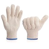 Heat Resistant Cooking Gloves - Kitchen Gloves 480 Degree Heat Resistant Oven Gloves for Handling...