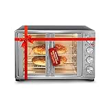Elite Gourmet ETO-4510M French Door 47.5Qt, 18-Slice Convection Oven 4-Control Knobs, Bake Broil...
