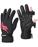 Kemimoto Ice Fishing Gloves Men Cold Weather Gloves Winter Waterproof Windproof with 3M Thinsulate...