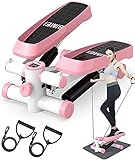 DACHUANG Mini Exercise Stepper, Stair Steppers with Resistance Bands, Fitness Stepper Exercise...