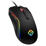 Combrite Gaming Mouse USB Wired, Rainbow LED Light, 7 Programmable Buttons, Chroma RGB Backlit, 4800...