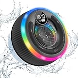Ddidbi Bluetooth Speaker, HD Stereo Sound Shower Speaker, IPX7 Waterproof, Digital Display Portable...