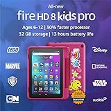 All-new Fire HD 8 Kids Pro tablet, 8' HD display, ages 6-12, 30% faster processor, 13 hours battery...