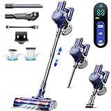 Voweek Cordless Vacuum Cleaner, 6 in 1 Lightweight Stick Vacuum with 3 Power Modes, LED Display,...