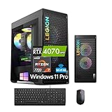 Lenovo Legion Tower 5 Gen 8 Gaming Desktop, NVIDIA RTX 4070 Super 12GB GDDR6X, AMD Ryzen 7700, Wi-Fi...