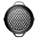 12' Cast Iron Dual Handle Grill Basket