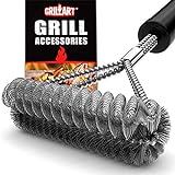 GRILLART Grill Brush Bristle Free & Wire Combined BBQ Brush - Safe & Efficient Grill Cleaning Brush-...