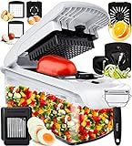 Fullstar 9-in-1 Deluxe Vegetable Chopper Kitchen Gifts | Onion Chopper & Dicer | Peeler, Spiralizer,...