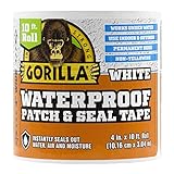 Gorilla Waterproof Patch & Seal Tape 4' x 10' White, (Pack of 1)