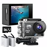 Xilecam Action Camera 1080P 30fps WiFi Sports Camera with 32GB SD Card Waterproof Camera 4xZoom...