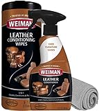 Weiman Leather Cleaner & Conditioner Care Kit | Restores Leather Surfaces | Ultra Violet Protectants...