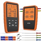 ENZOO Wireless Meat Thermometer with 4 Probes for Grilling, Instant Read Food Thermometer, Digital...