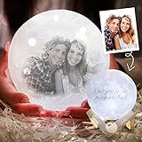 Soview Custom 3D Moon Lamp, Personalized Moon Lamp with Engraved Picture, Text for Anniversary...