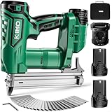 KIMO 18 Gauge Nail Gun Cordless with Battery 2.0Ah X 2 & Fast Charger, 5000pcs Nails, Single&Contact...