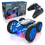 Force1 Tornado LED Remote Control Car for Kids - Double Sided Fast RC Car, 4WD Off-Road Stunt Car...