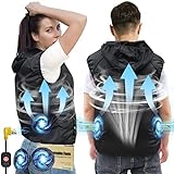 HJDHS Cooling Vest for Men Women - USB Battery Powered Wearable ac Vest 3 Speed Fan Vest Air...