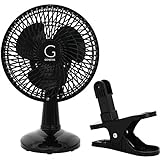 Genesis 6-Inch Clip Convertible Table-Top & Clip Fan Two Quiet Speeds - Ideal For The Home, Office,...