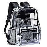 Vorspack Clear Backpack Heavy Duty PVC Transparent Backpack with Reinforced Strap for College...