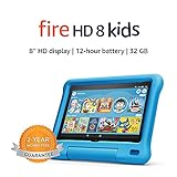 Fire HD 8 Kids Tablet, 8' HD Display, Ages 3-7, 32GB, Blue Kid-Resistant Case, (2020 Release)