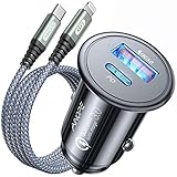 [Apple MFi Certified] iPhone Car Charger Fast Charging, AINOPE 48W Fast Car Charger iPhone,...