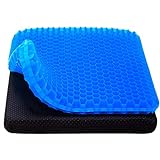 Gel Seat Cushion, Cooling seat Cushion Thick Big Breathable Honeycomb Design Absorbs Pressure Points...