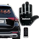 Car Accessories for Men, Car Gadgets with Remote - Give The Bird & Love & Wave to Drivers - Ideal...
