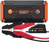Powrun P-ONE Jump Starter, 2000A Portable Jump Starter Box - Car Battery Booster Pack for up to 8.0L...
