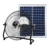 14 Inch Portable Wireless Rechargeable Table Fan with Solar Panel Powered and AC Charger Dual Input...