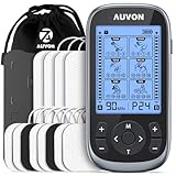 AUVON 3-in-1 TENS Unit Muscle Stimulator, EMS Massage Machine with 40 Intensities for Gradual...