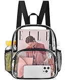 Busiuw Clear Backpack for Stadium Events Clear Backpack 12x12x6 with Front Pocket for Concert Sport...