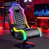 X Rocker 5152401 Prism PC Chair 2.0 BT, 25.2' x 27.56' x 48.43', Black