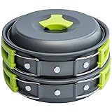 MalloMe Camping Cookware Mess Kit for Backpacking Gear – Camping Cooking Set - Backpack Camping...
