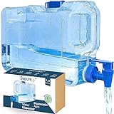 Water drink dispenser for fridge. 1.1 Gal. Pitcher Refrigerator. Reusable PETG plastic bottle with...