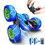 RC Stunt Car [Upgraded 2022], SHARKOOL 360°Flips Double Sided Rotating 4WD 2.4Ghz Remote Control...