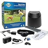 PetSafe Stay & Play Compact Wireless Pet Fence, LCD Screen to Adjust Circular Boundary, Secure up to...