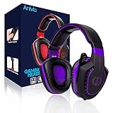 Anivia Gaming Headset Noise Isolating Over Ear Headphones with Mic, Volume Control, Bass Surround,...