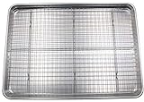 Checkered Chef Baking Sheets for Oven - Half Sheet Pan with Stainless Steel Wire Rack Set 1-Pack -...
