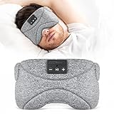 Bluetooth Sleep Mask with Headphones 24 White Noise Ice-Feeling Extra Soft Modal Lining Blackout...