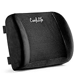 ComfiLife Lumbar Support Back Pillow Office Chair and Car Seat Cushion - Memory Foam with Adjustable...