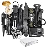 Gift for Men Dad Husband Him, Survival Kit 17 in 1, Survival Gear Tool Cool Gadgets Emergency...