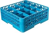 CFS RG16-214 FBA_RG16214 16 Compartment Glass Rack with 2 Extenders, 7.12', CFS Blue